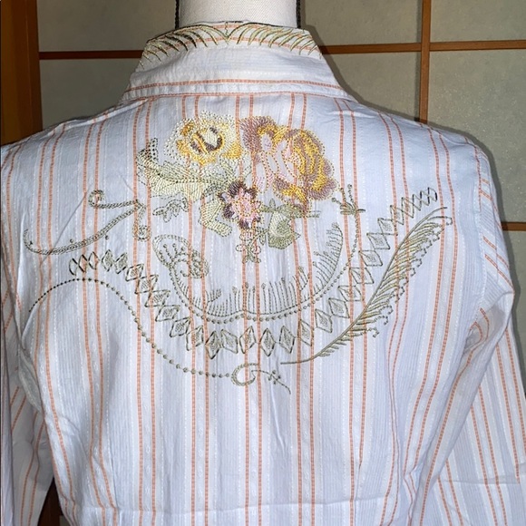 NWT AZIZ Embroidered Shirt L - Picture 12 of 12